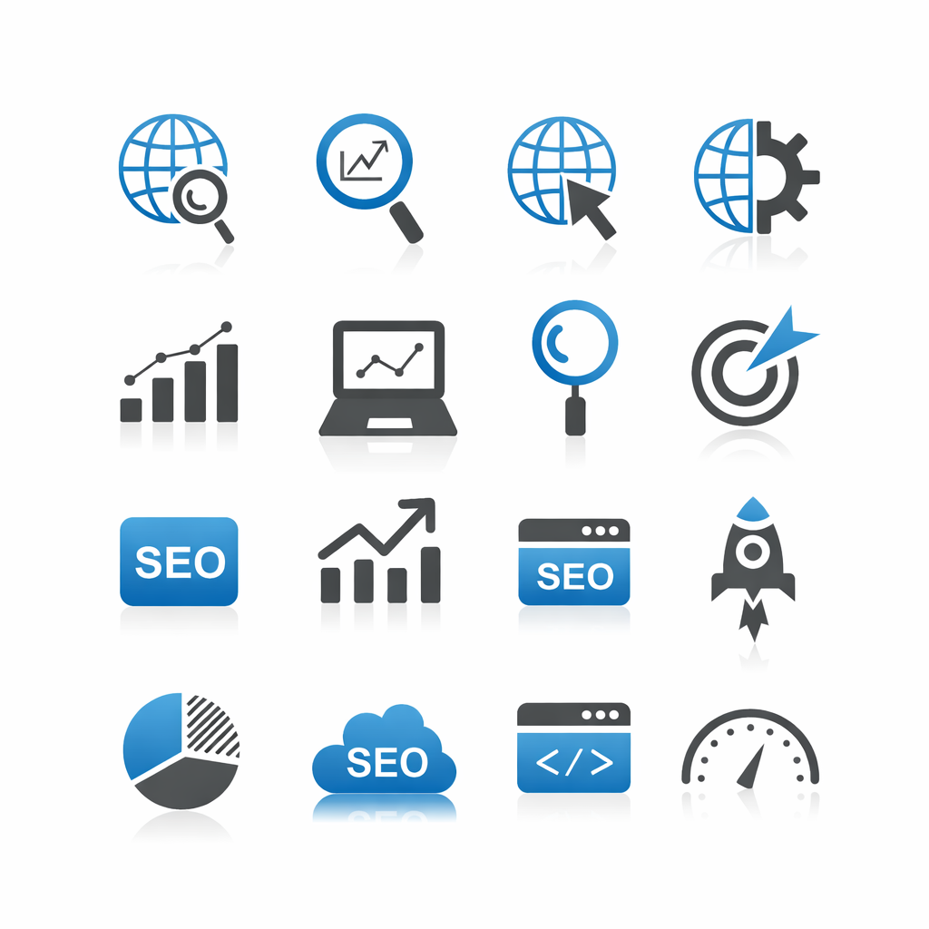 digital marketing icon set
